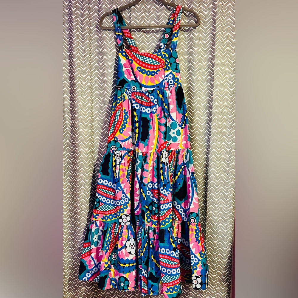 J. Crew | Apron maxi dress in Ratti® kaleidoscope floral, Size 4 - Picture 3 of 8